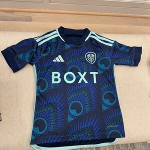 Kids Navy and Teal Leeds United Jersey
